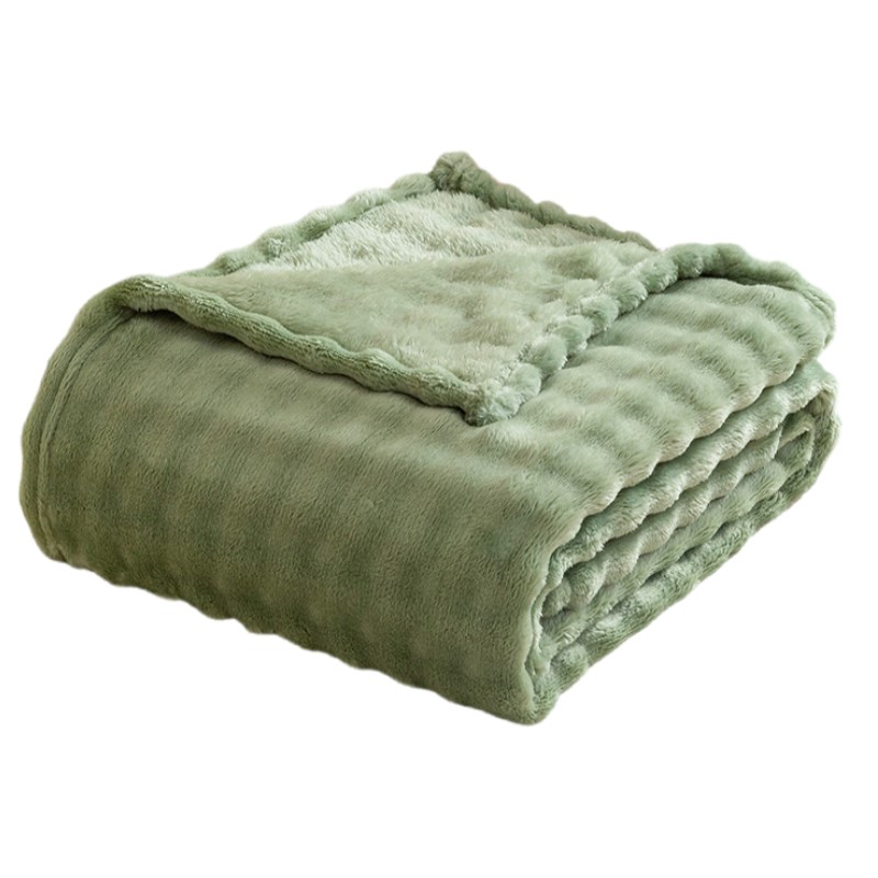 Christmas Throw Blanket - 세이지 그린 버블 플리스 담요, 소파용,