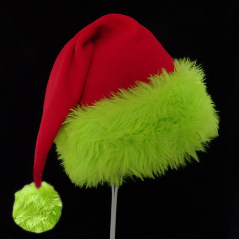 Santa Hat Plush - 1개, 산타클로스 모자 크리스마스 모자 남녀공용