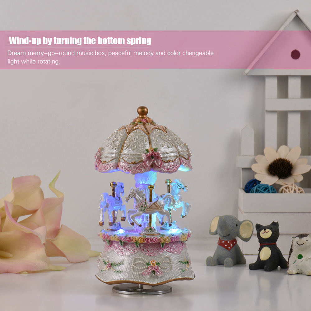 Snow Globe Musical - 화려한 색상 변경 LED 발광 조명