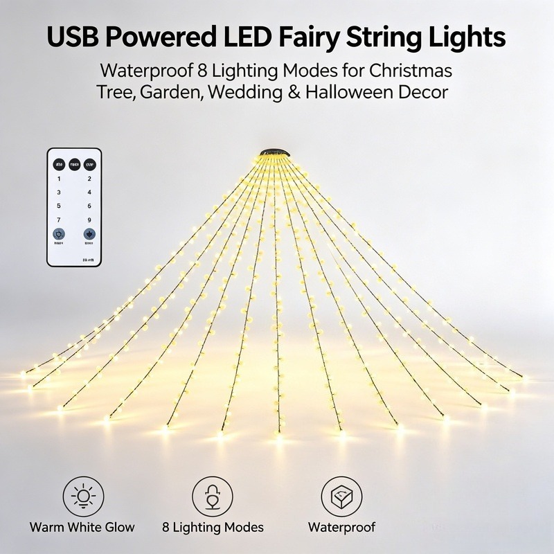 Led Fairy String Lights - USB LED 요정 스트링 조명, 방수