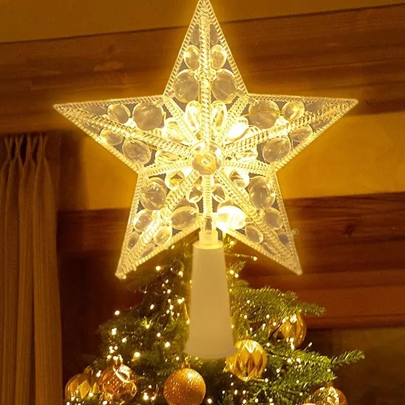 Star Tree Topper - 빛나는 크리스마스 15cm 트리 토퍼 크리스마스