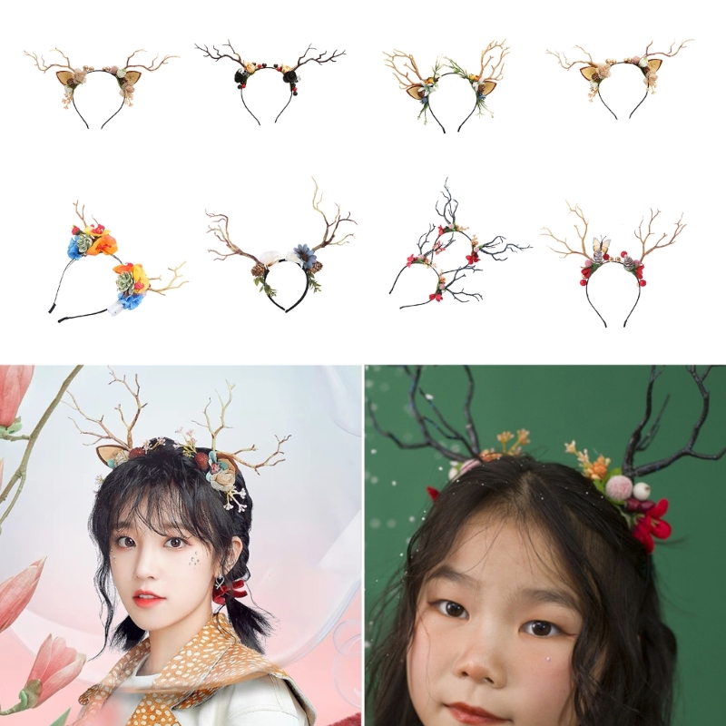Reindeer Antlers Headband - 지점 순록 뿔 모양 머리 고리