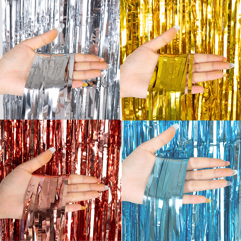Tinsel Garland Decoration - 저렴한 파티용 메탈릭 틴셀 포일 프린지