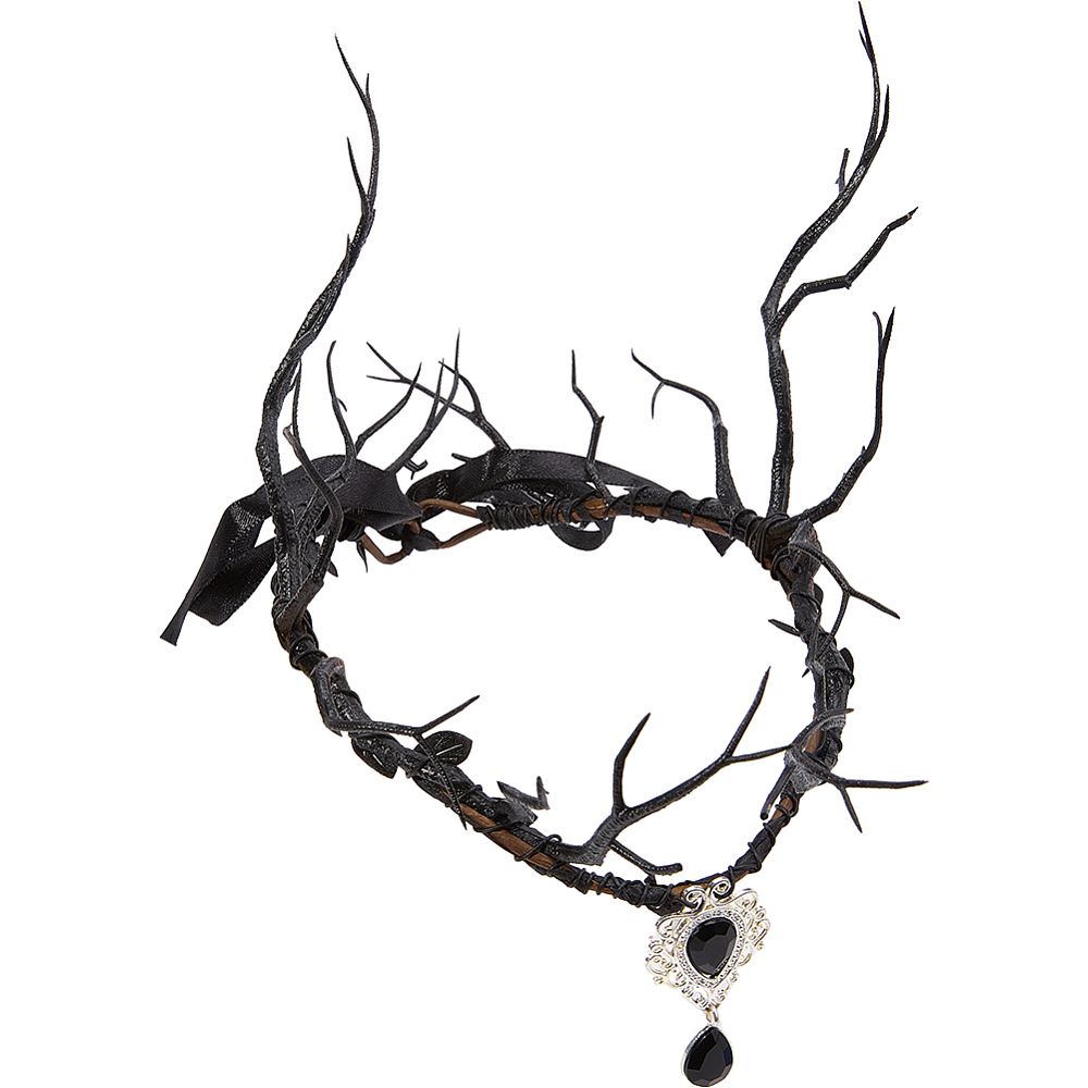Reindeer Antlers Headband - 블랙 페어리 헤드피스 다크 레인디어 우드랜드