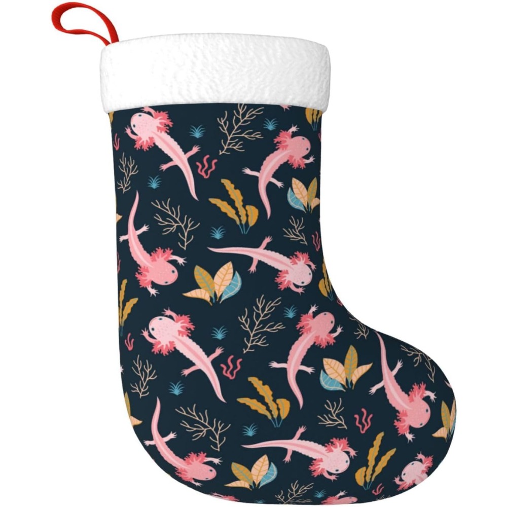 Christmas Stocking Hanging - 귀여운 Axolotl 크리스마스 스타킹 교수형 장식