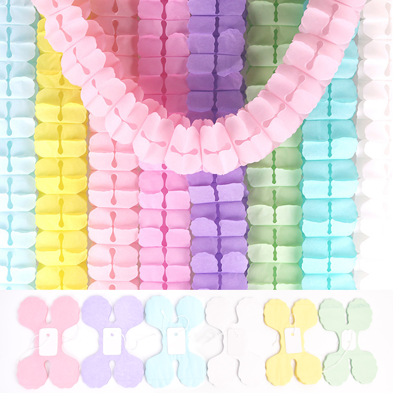 Tinsel Garland Decoration - 1pcs 3m 네잎 클로버 종이 반짝이