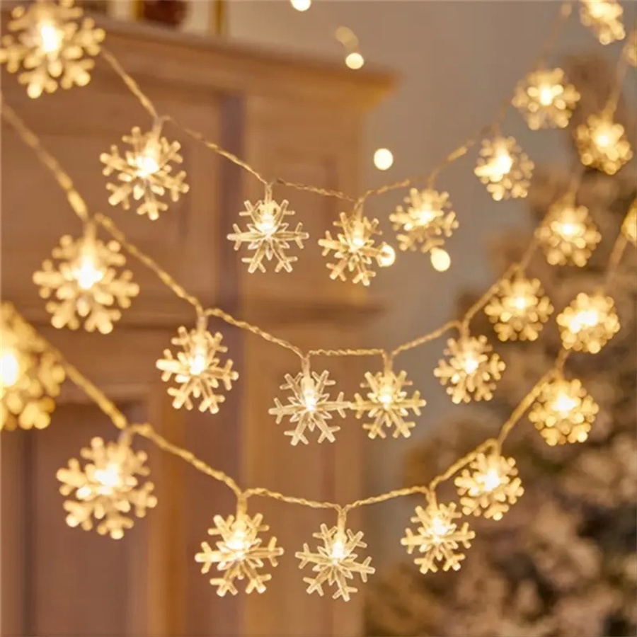 Led Fairy String Lights - 10/20/40 LED 눈송이 스트링 가랜드 요정