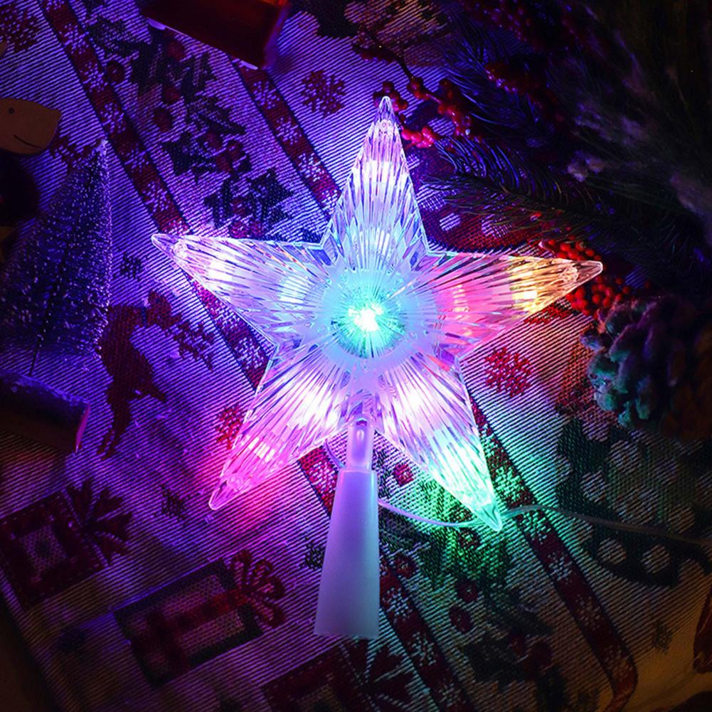Star Tree Topper - 리모컨 USB 전원 플러그인 3D 스타