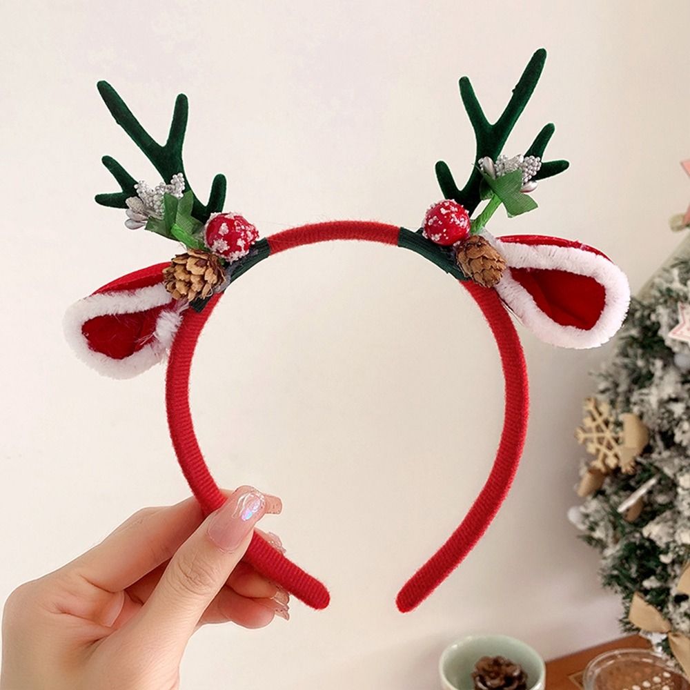 Reindeer Antlers Headband - 크리스마스 장식 크리스마스 머리띠 엘프 루돌프