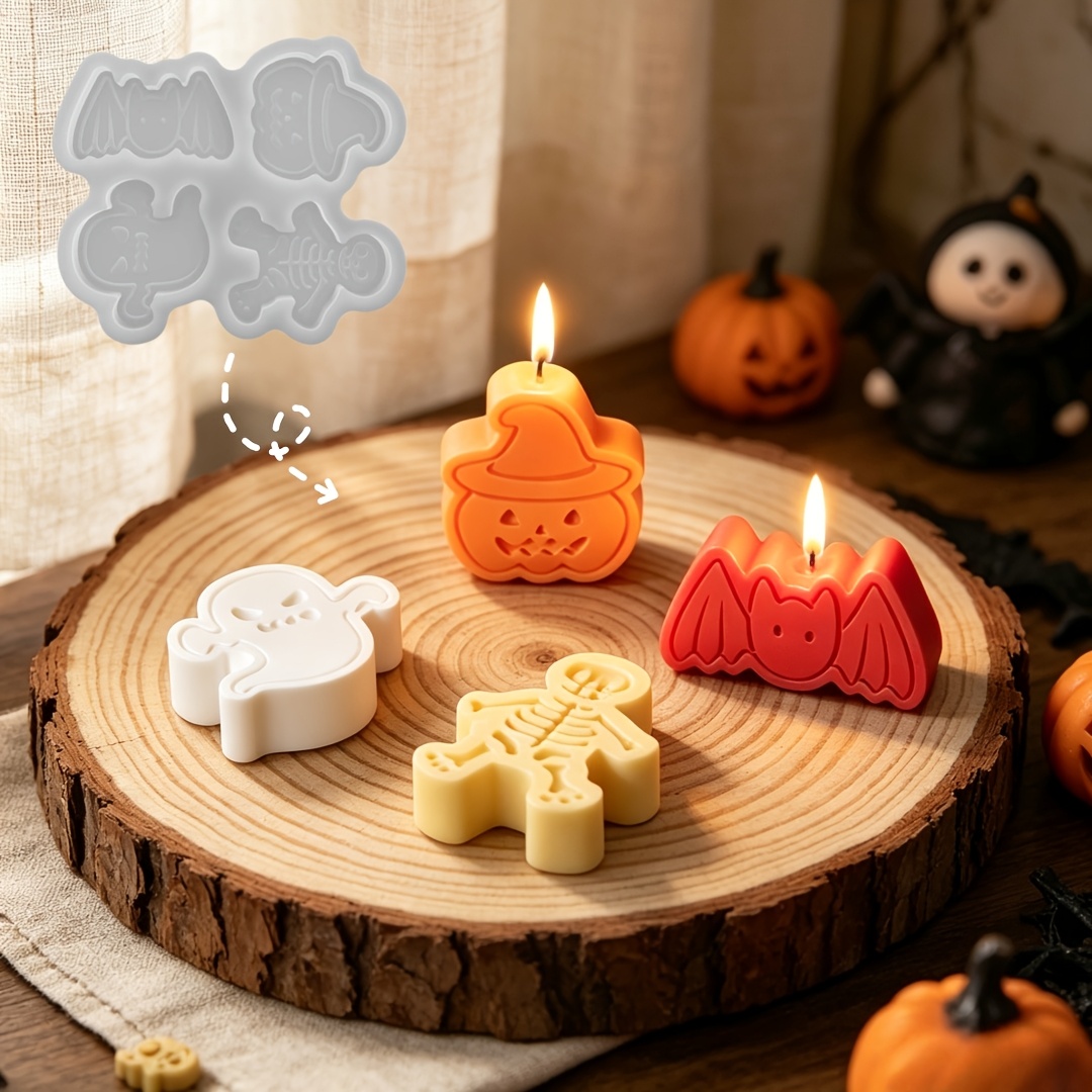 Holiday Candle Set - 4구 실리콘 레진 몰드 세트 (DIY