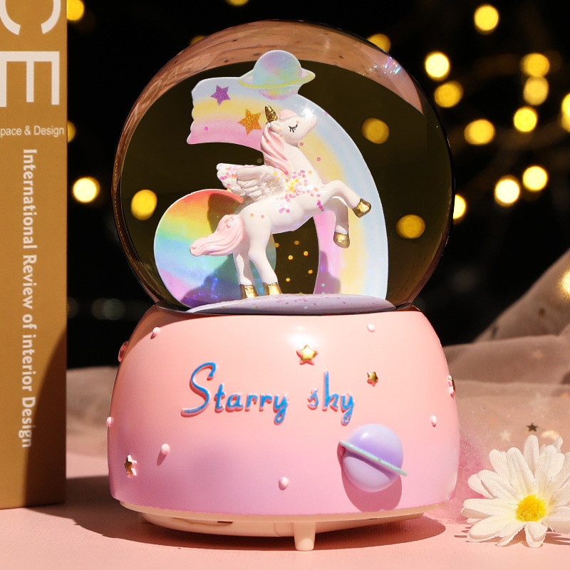Snow Globe Musical - 새로운 크리스탈 공 뮤직 박스 소녀