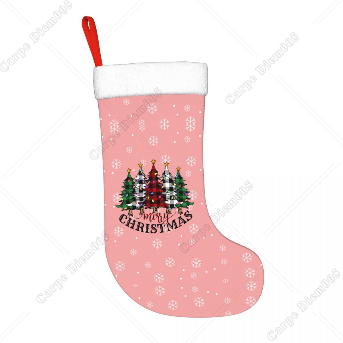 핑크 눈송이 크리스마스 트리 스타킹, 대형 크리스마스  - Christmas Stocking Hanging 리뷰 및 가격