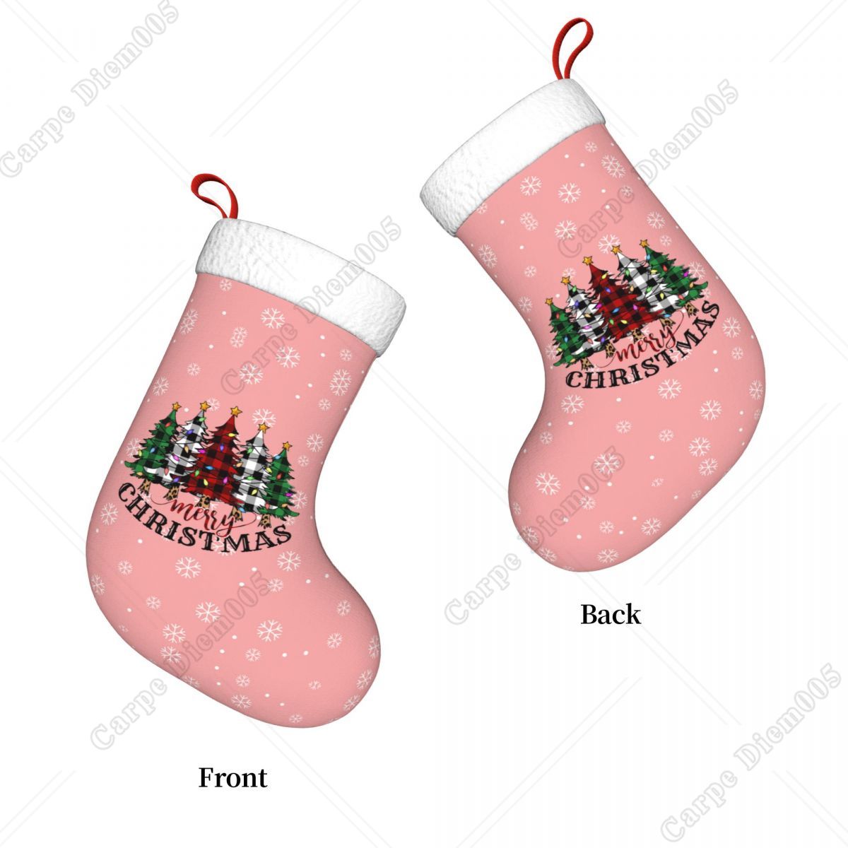 핑크 눈송이 크리스마스 트리 스타킹, 대형 크리스마스  - Christmas Stocking Hanging 리뷰 및 가격