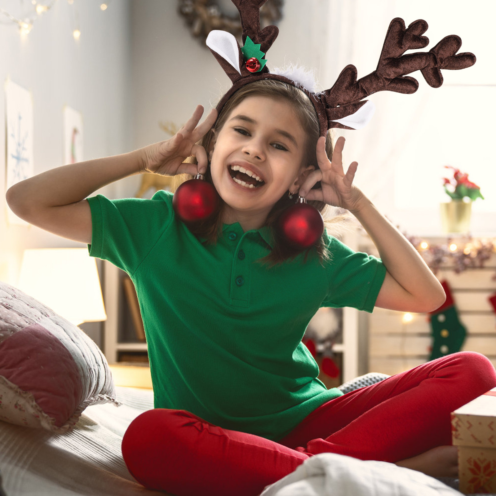 순록 뿔 머리띠 크리스마스 파티 머리띠 휴일 축제 헤어 - Reindeer Antlers Headband 리뷰 및 가격