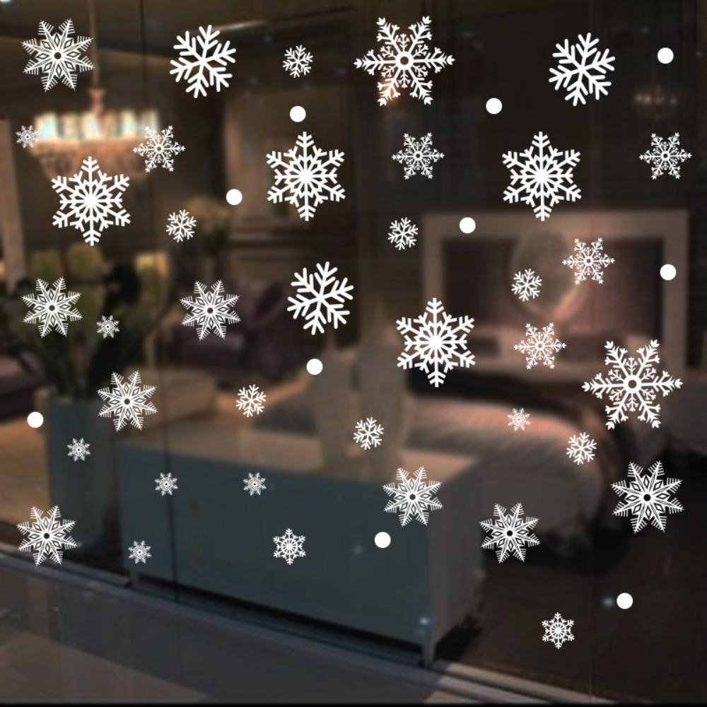 PVC 크리스마스 눈송이 스티커, 정전기 유리 접착 유 - Snowflake Window Decal 리뷰 및 가격