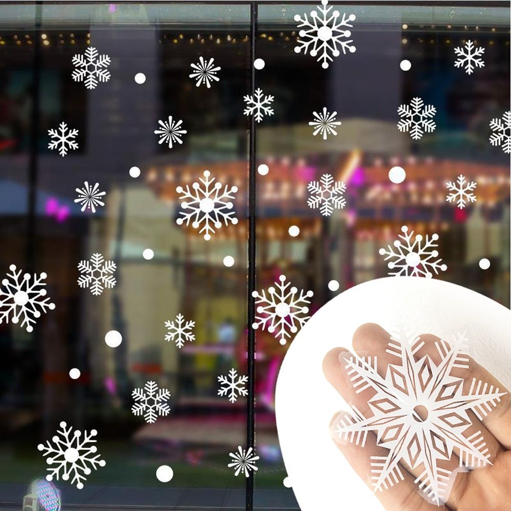 PVC 크리스마스 눈송이 스티커, 정전기 유리 접착 유 - Snowflake Window Decal 리뷰 및 가격