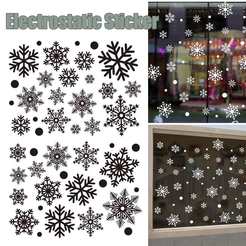 PVC 크리스마스 눈송이 스티커, 정전기 유리 접착 유 - Snowflake Window Decal 리뷰 및 가격