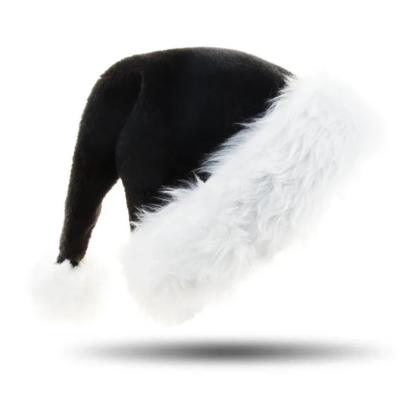 남여 크리스마스 블랙 플러시 크리스마스 모자 성인을위한 - Santa Hat Plush 리뷰 및 가격
