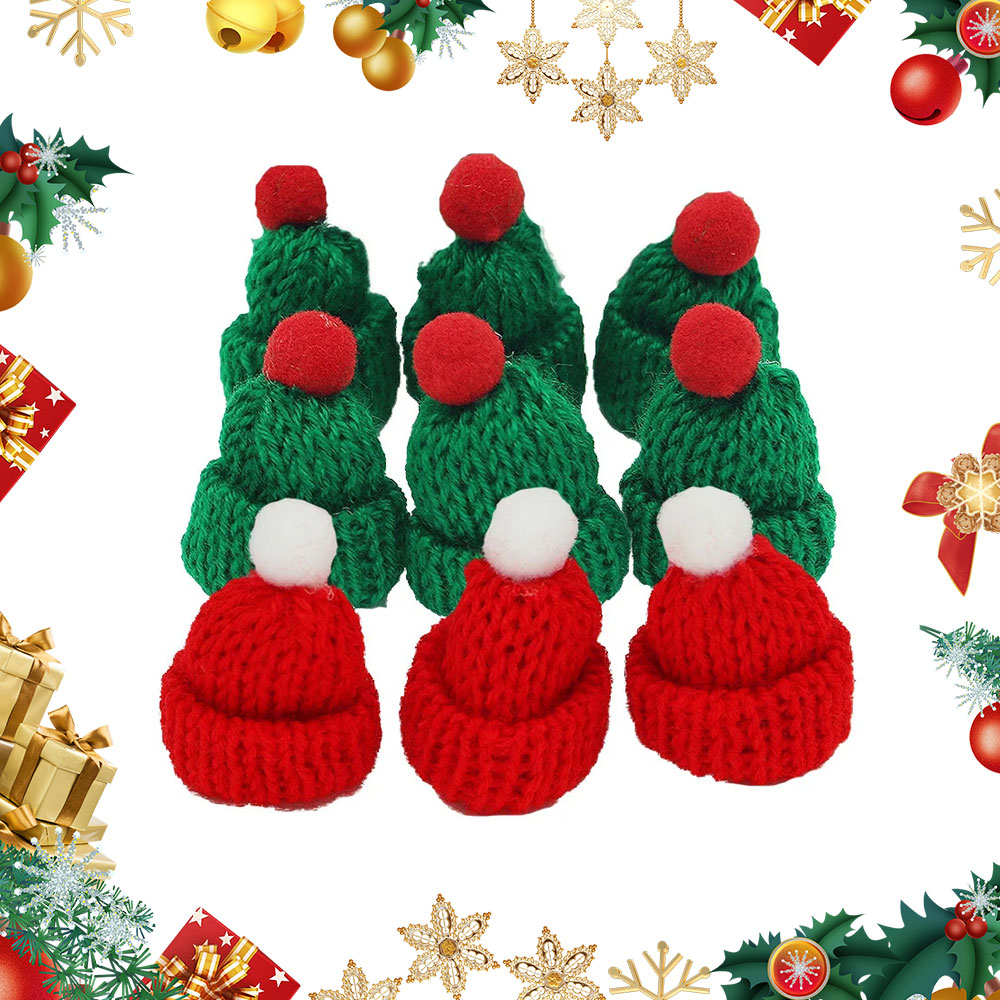 미니 크리스마스 니트 모자 봉제 원사 손가락 모자, 크 - Santa Hat Plush 리뷰 및 가격