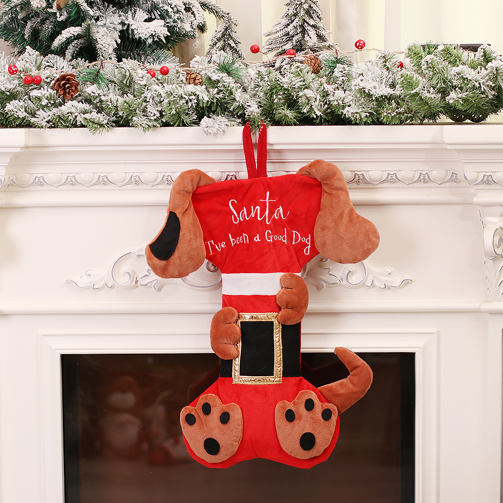3D 동물 크리스마스 양말 플러시 강아지 고양이 장식품 - Christmas Stocking Hanging 리뷰 및 가격