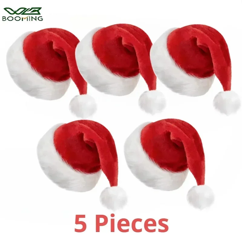5/1PCS 크리스마스 모자 플러시 성인 어린이 부드러 - Santa Hat Plush 리뷰 및 가격