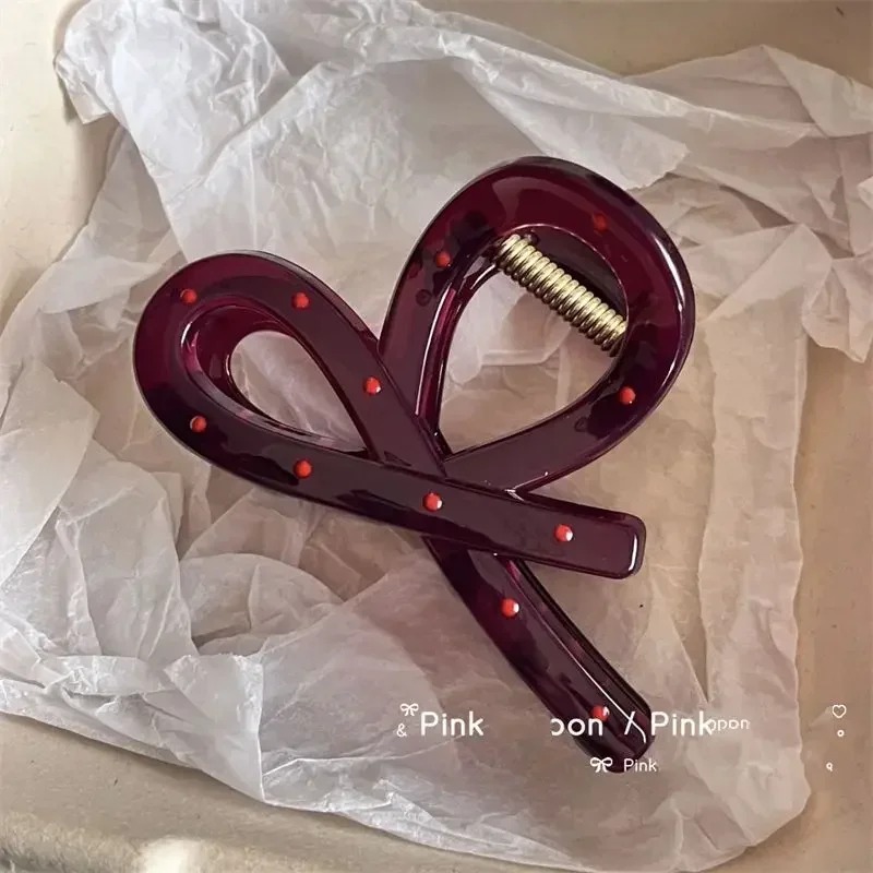 2개 여성용 빈티지 레드 물방울 무늬 리본 매듭 상어  - Ribbon Bow Gift 리뷰 및 가격