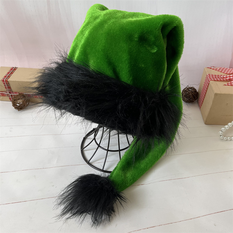 어린이와 성인을 위한 봉제 산타클로스 모자, 검은색 테 - Santa Hat Plush 리뷰 및 가격