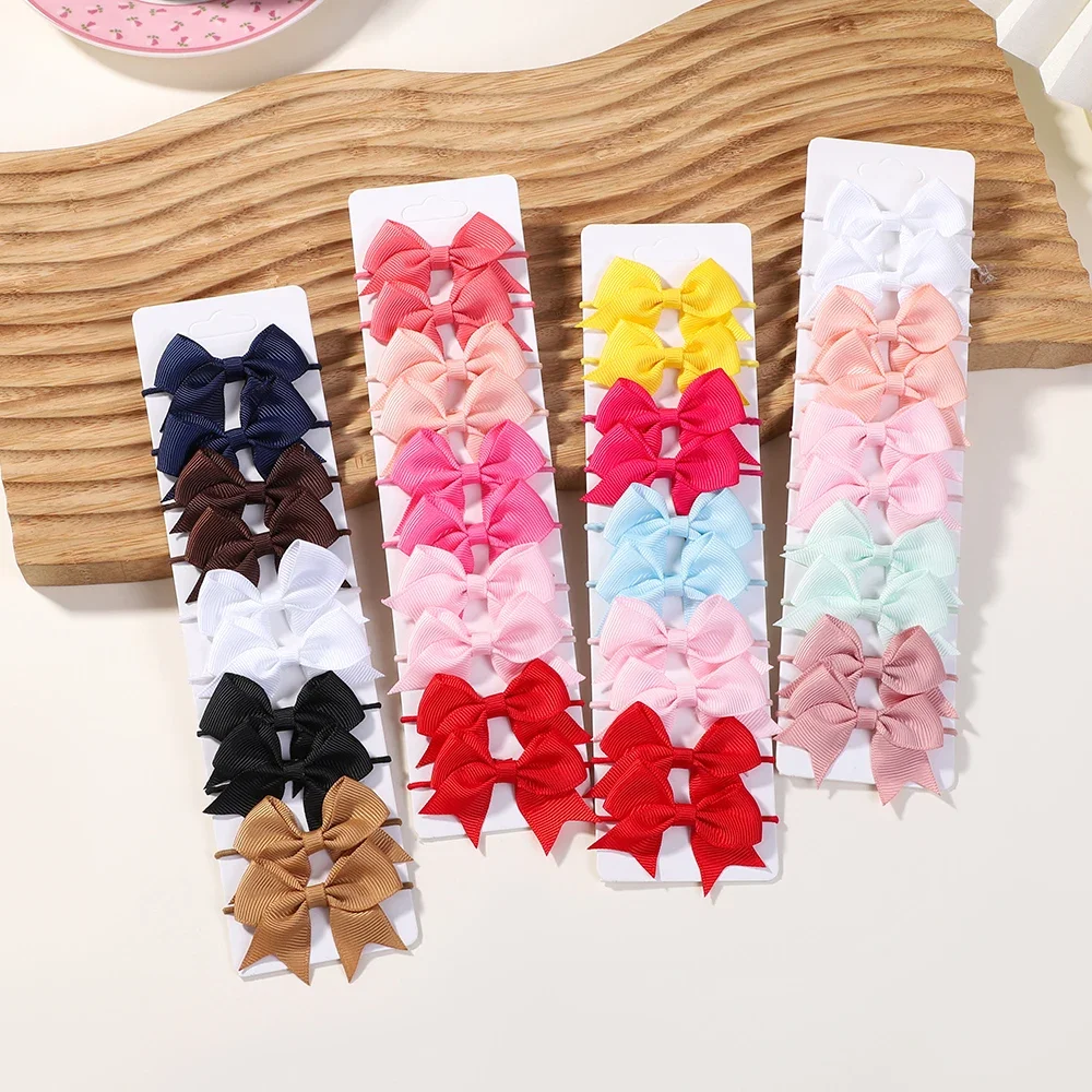 10Pcs 활 탄성 머리 고무 밴드 헤어 넥타이 리본  - Ribbon Bow Gift 리뷰 및 가격