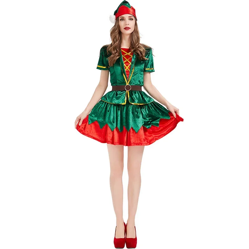 여성 크리스마스 녹색 엘프 의상 산타 클로스 XMAS  - Elf Costume Christmas 리뷰 및 가격