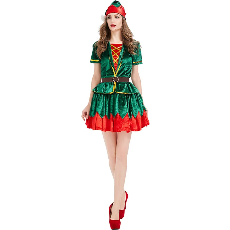 여성 크리스마스 녹색 엘프 의상 산타 클로스 XMAS  - Elf Costume Christmas 리뷰 및 가격
