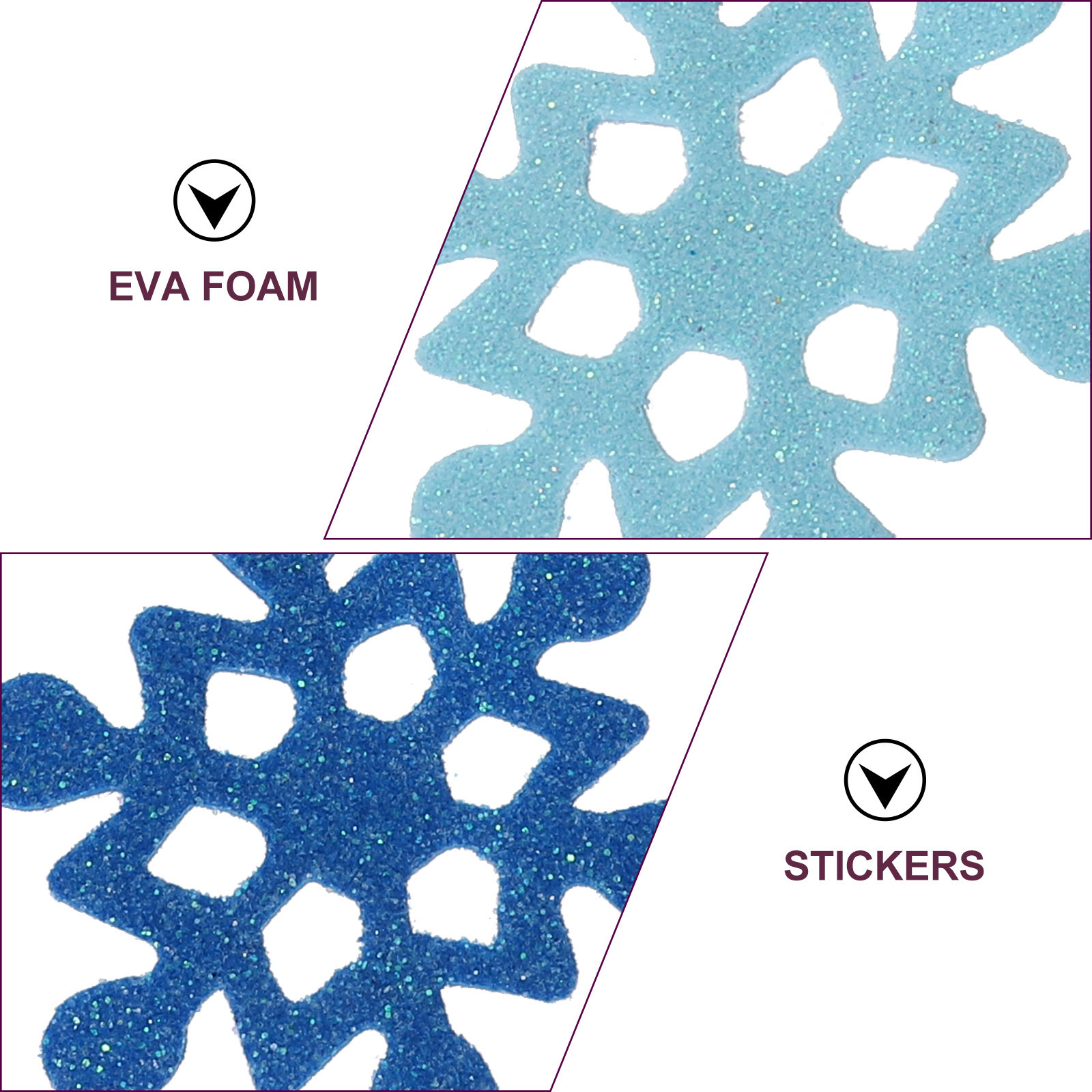 눈송이 폼 스티커 반짝이 크리스마스 창문 장식용 반짝이 - Snowflake Window Decal 리뷰 및 가격