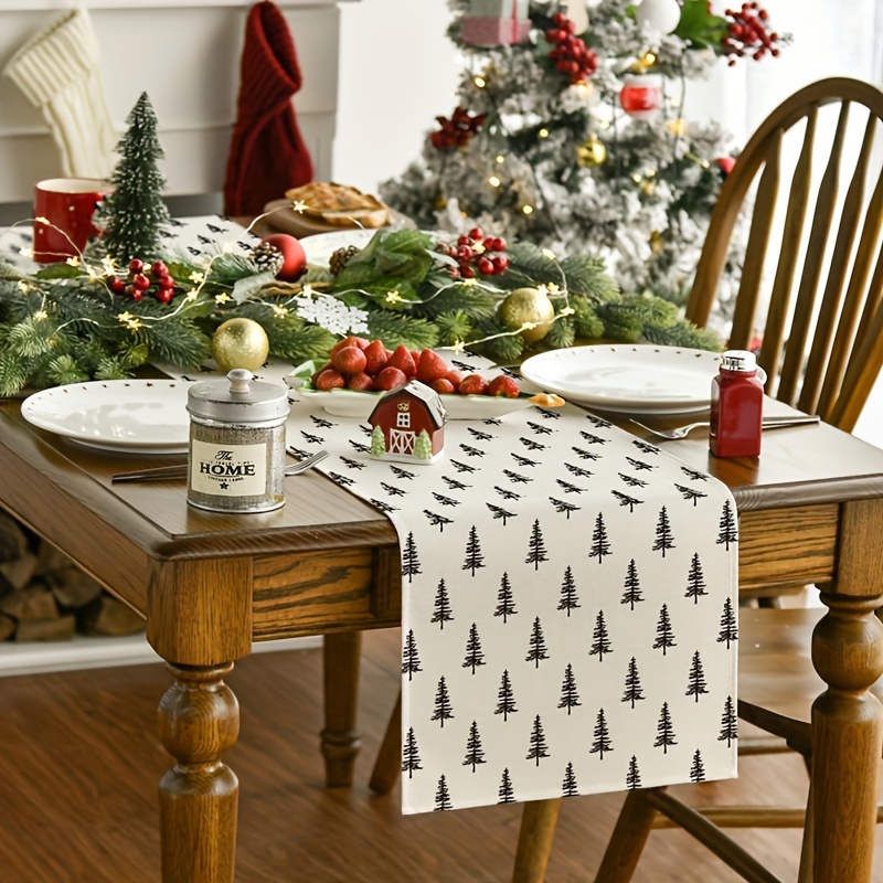 심플한 크리스마스 트리 테이블 러너 패션 핫 아이템 휴 - Christmas Table Runner 리뷰 및 가격