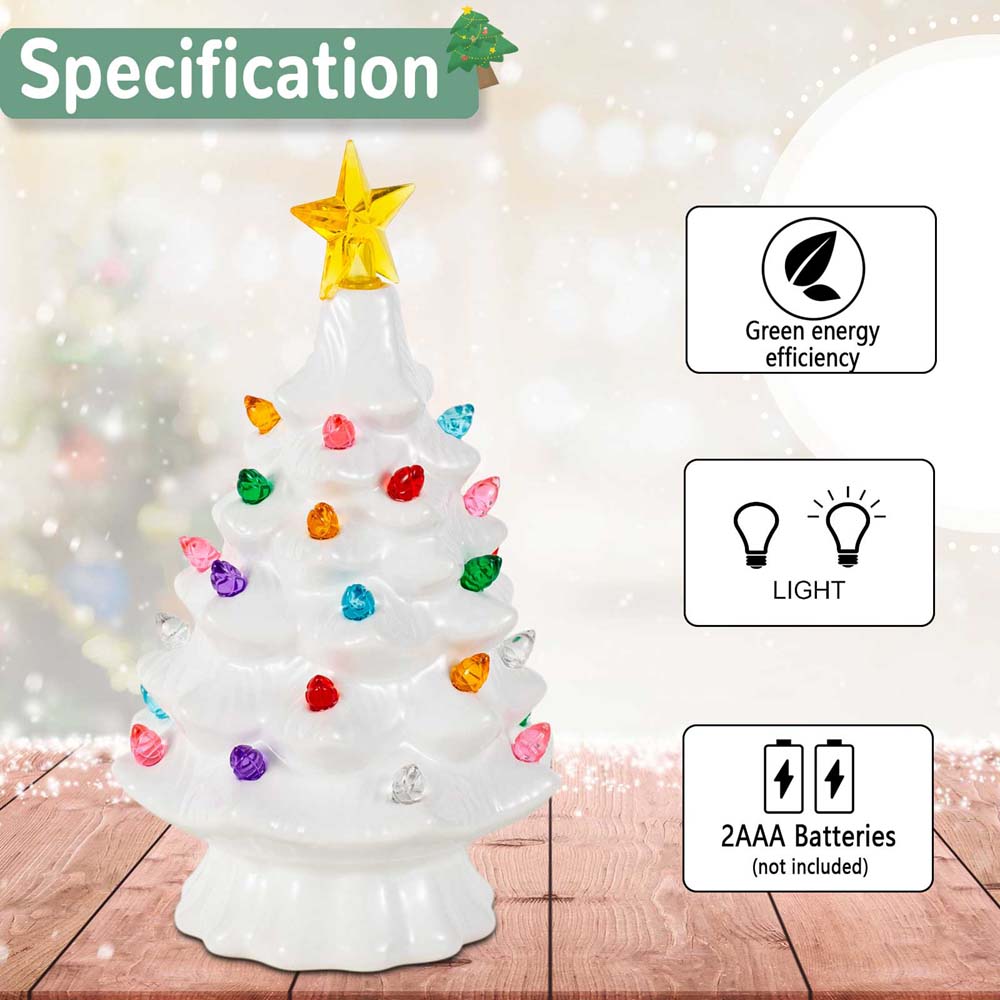 7 인치 세라믹 크리스마스 마을 장식 트리 LED 토퍼 - Star Tree Topper 리뷰 및 가격