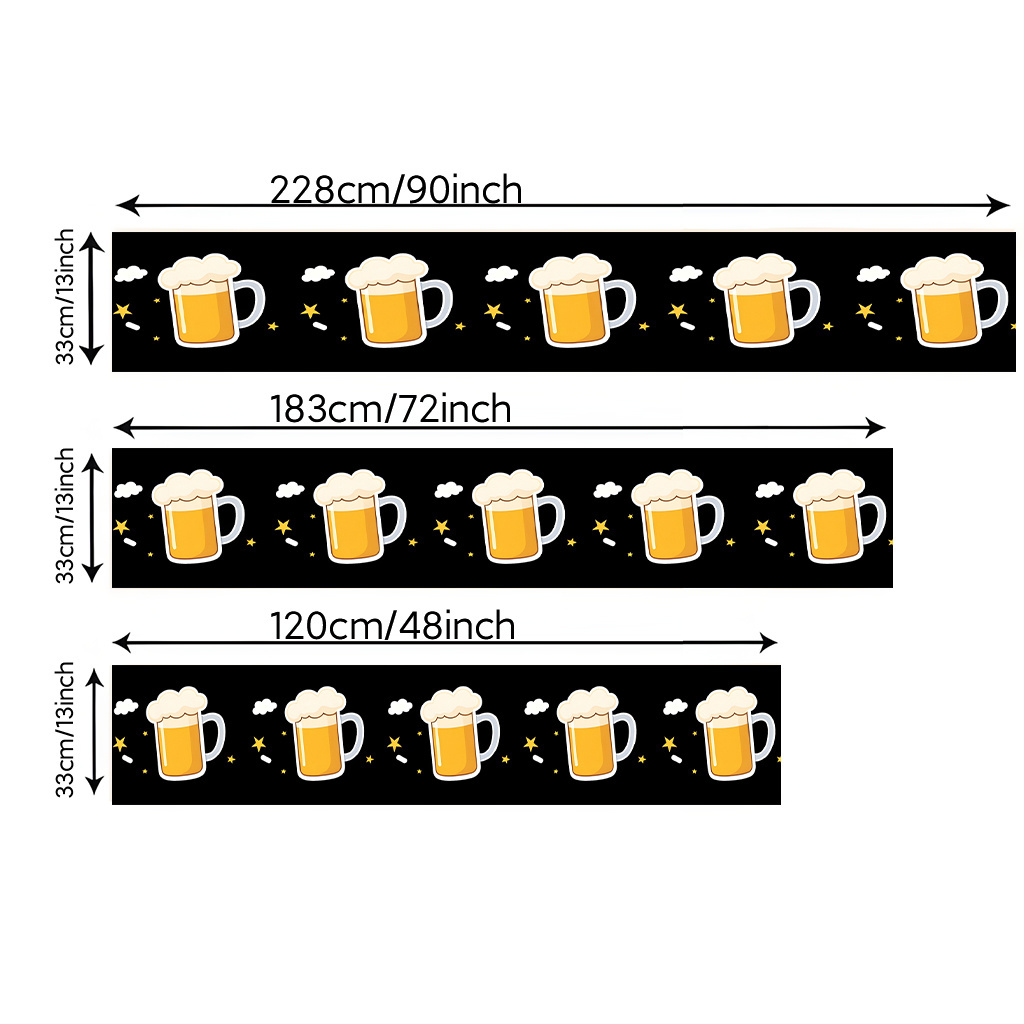 1pc 2D 플랫 인쇄 테이블 러너 맥주 머그잔 패턴  - Christmas Table Runner 리뷰 및 가격