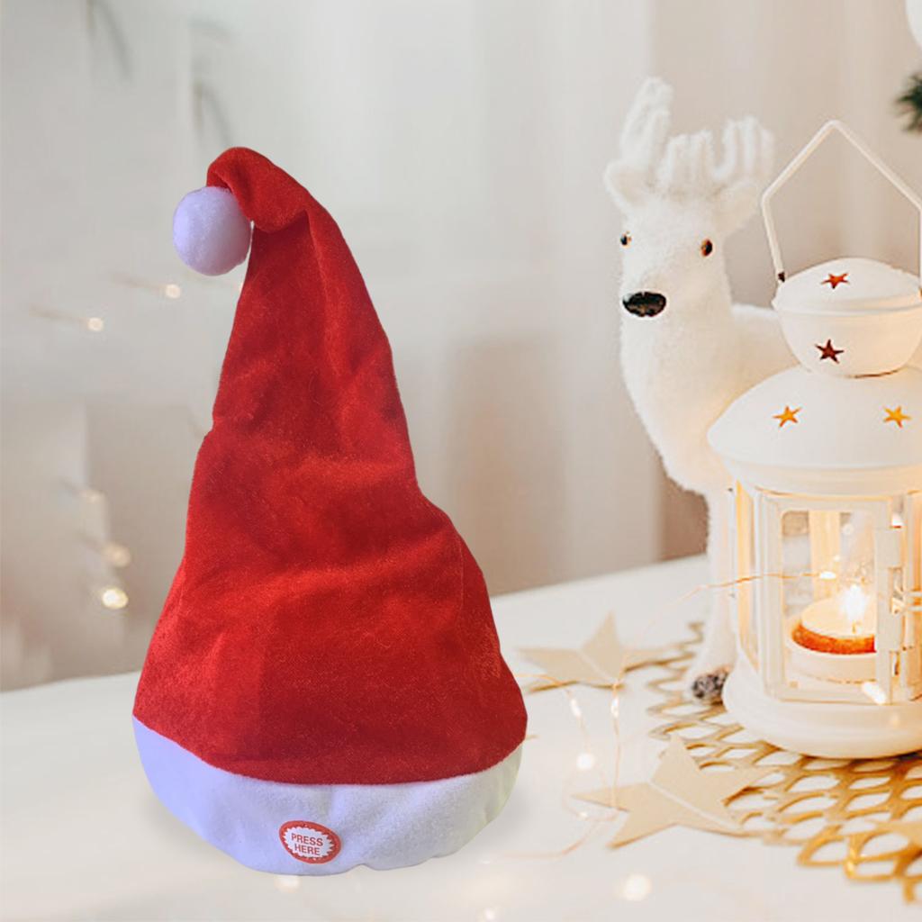 성인용 노래 춤추는 산타 모자 장식, 음악 스윙 레드  - Santa Hat Plush 리뷰 및 가격
