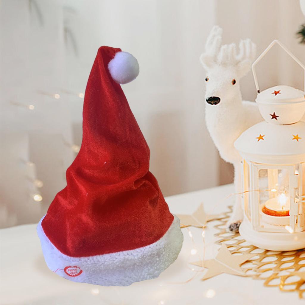 성인용 노래 춤추는 산타 모자 장식, 음악 스윙 레드  - Santa Hat Plush 리뷰 및 가격