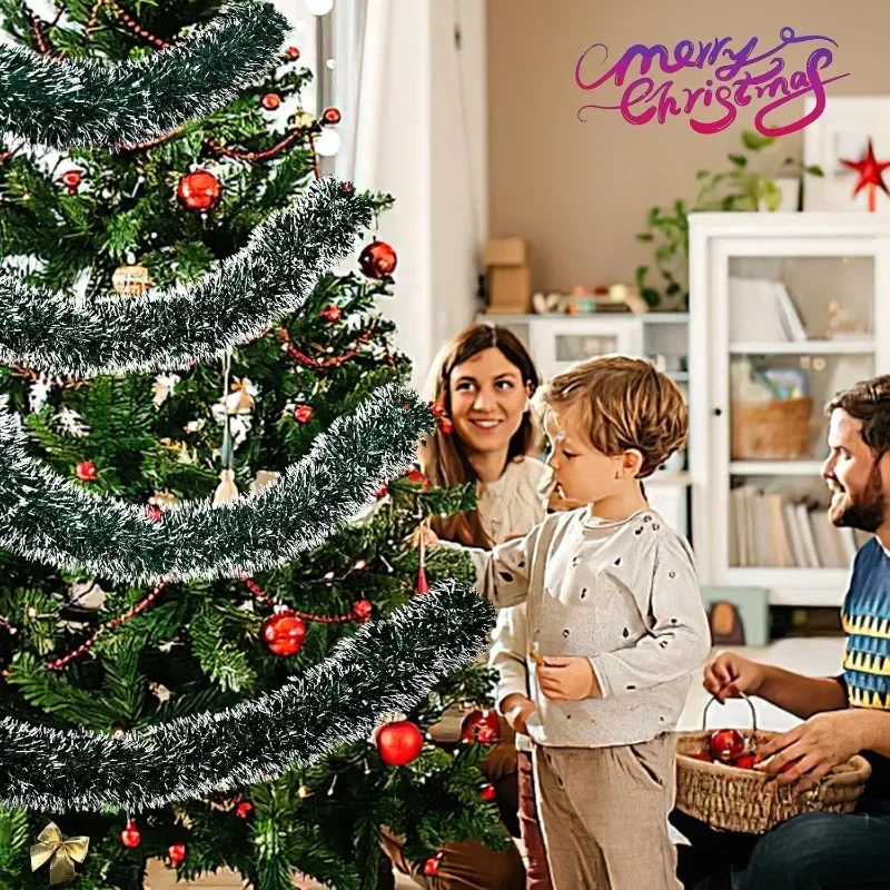 크리스마스 테슬 리본 스트립 글리터 가랜드 리스 크리스 - Tinsel Garland Decoration 리뷰 및 가격