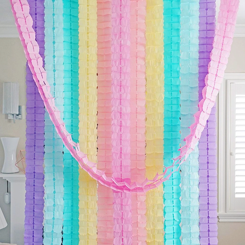 1pcs 3m 네잎 클로버 종이 반짝이 가랜드 베이비  - Tinsel Garland Decoration 리뷰 및 가격
