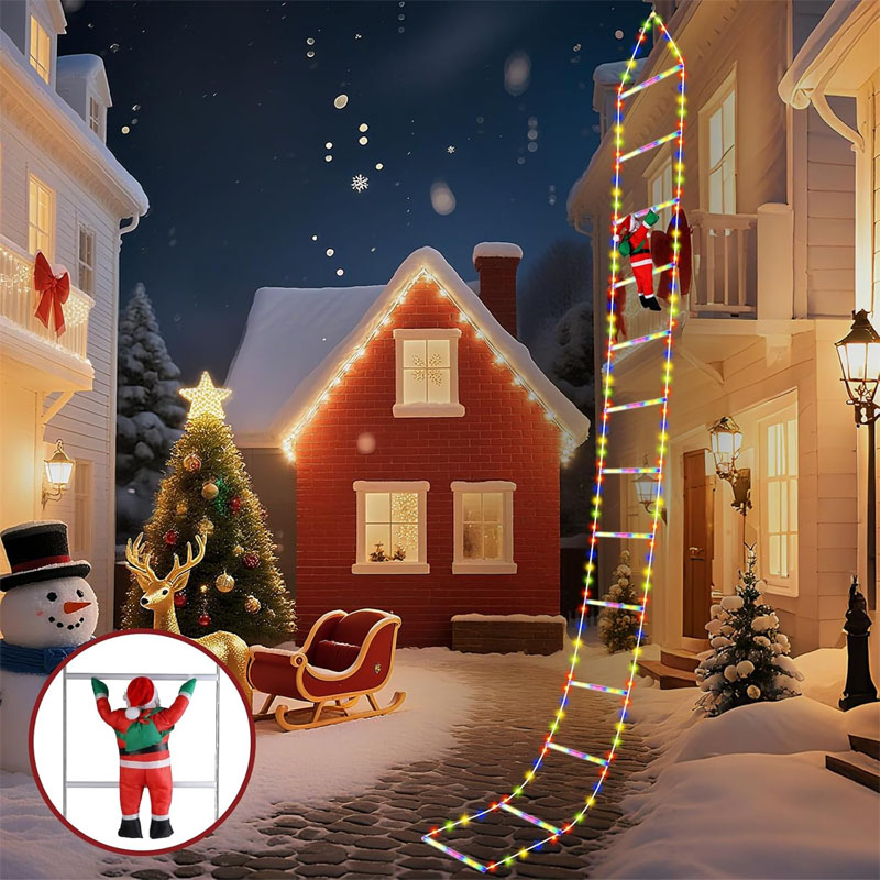LED 크리스마스 조명 산타클로스 장식 사다리형 조명줄 - Christmas Lights Outdoor 리뷰 및 가격