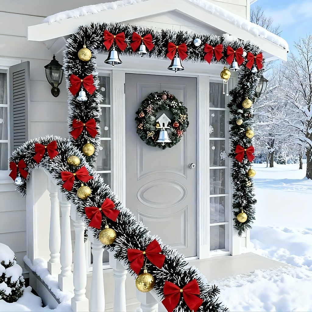 인공 크리스마스 가랜드 크리스마스 테슬 가랜드 리본 장 - Christmas Wreath Fake 리뷰 및 가격