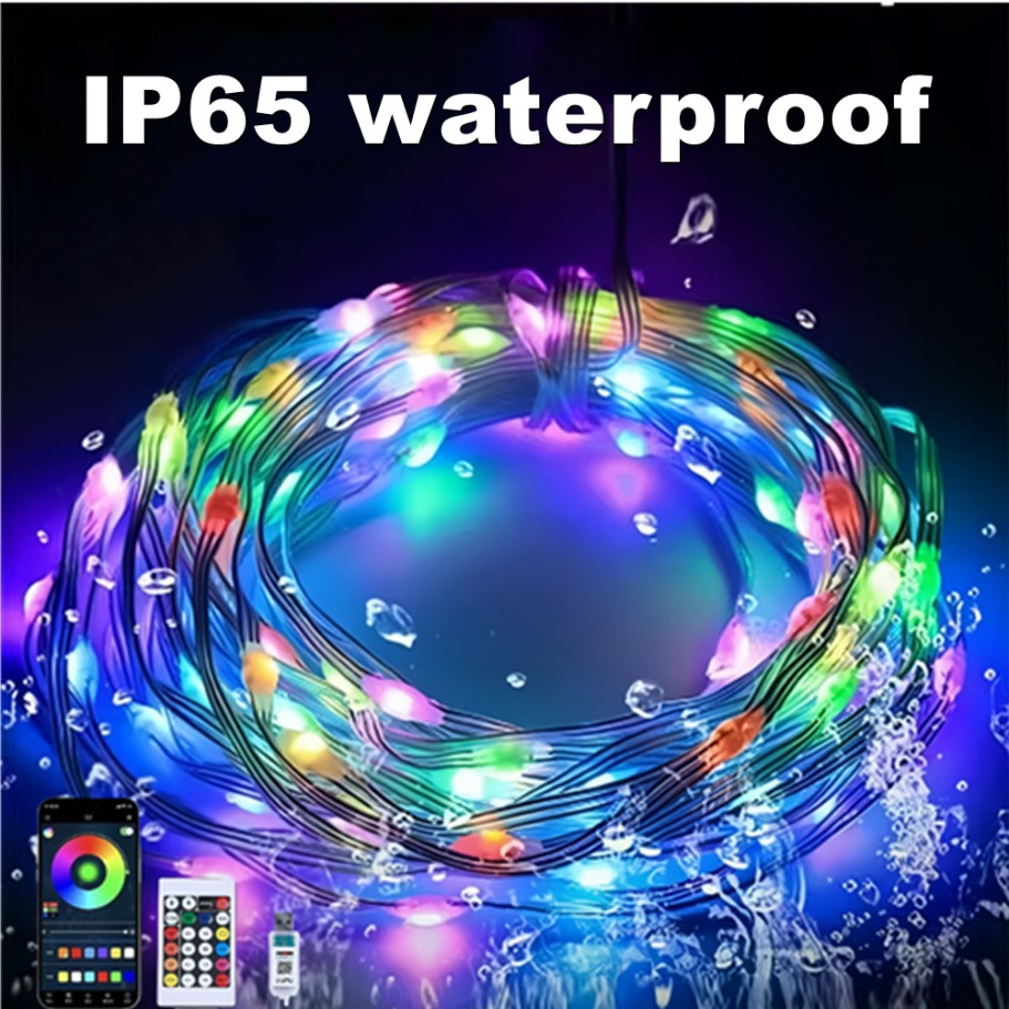 WS2812B LED 빛 문자열 스마트 블루투스 원격  - Led Fairy String Lights 리뷰 및 가격