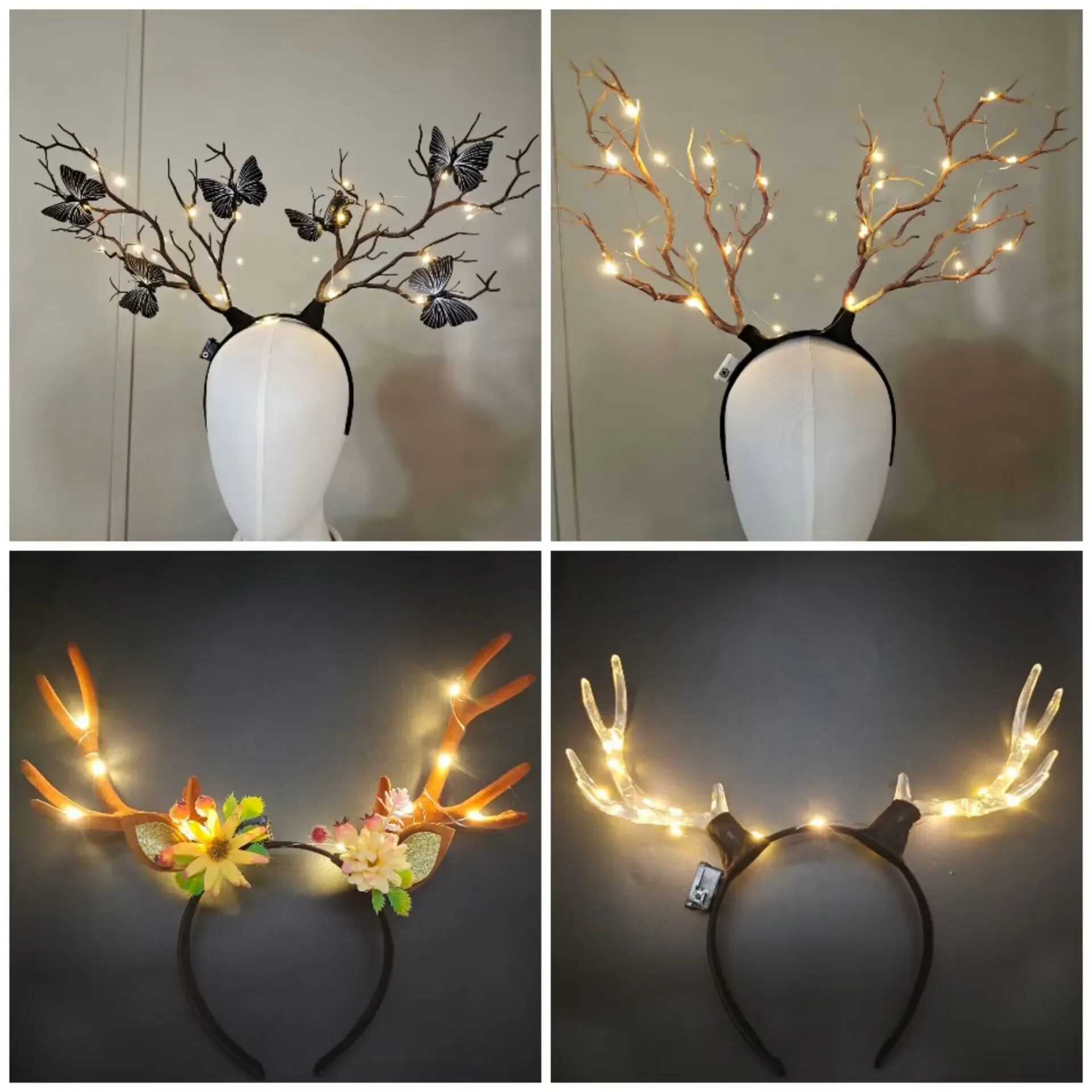 여성 소녀 라이트 업 빛나는 순록 뿔 머리띠, 크리스마 - Reindeer Antlers Headband 리뷰 및 가격