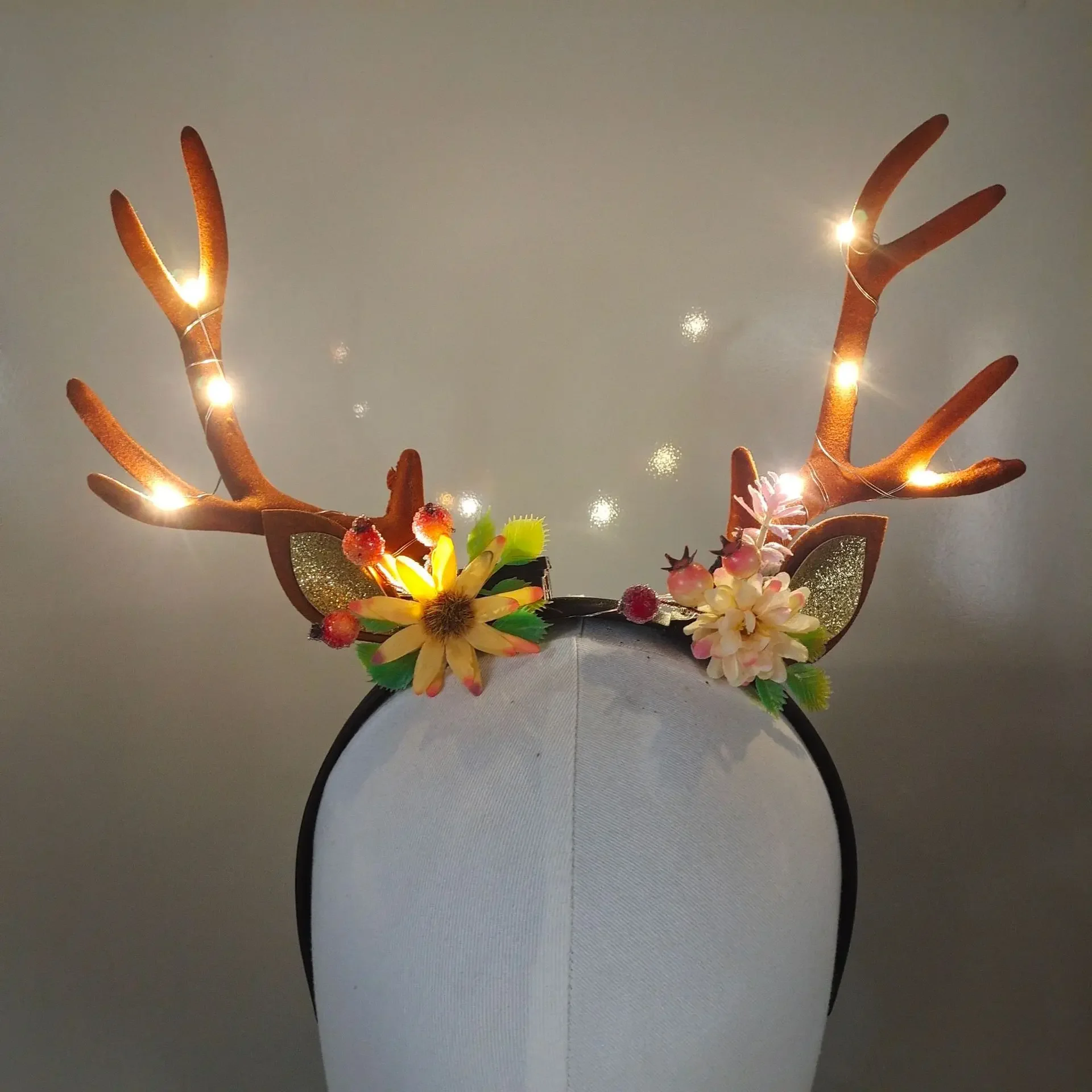 여성 소녀 라이트 업 빛나는 순록 뿔 머리띠, 크리스마 - Reindeer Antlers Headband 리뷰 및 가격