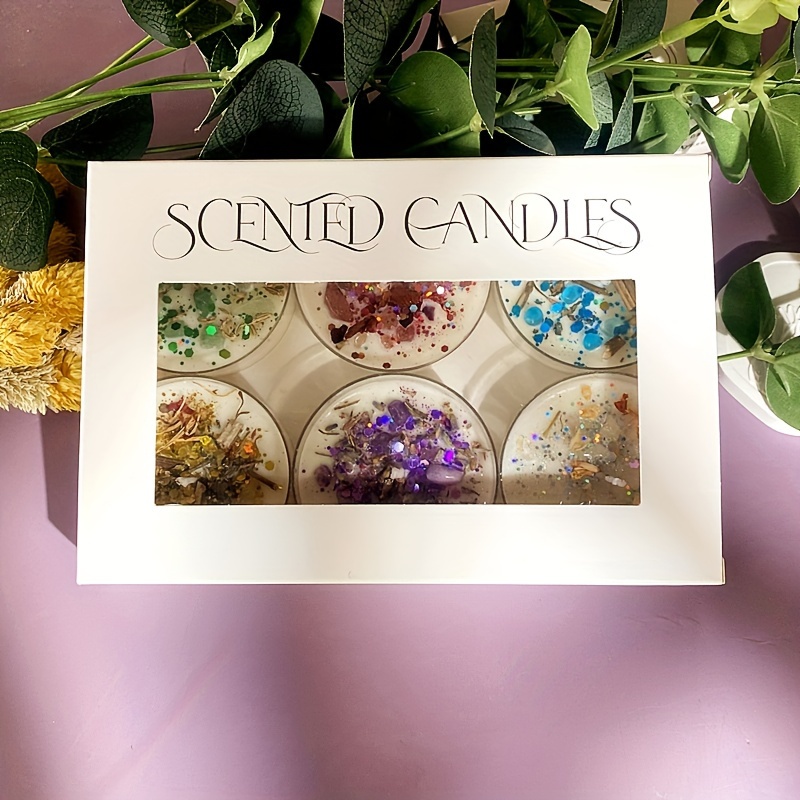 향기로운 양초 6개 세트 향수 크리스탈 스톤 말린 꽃  - Holiday Candle Set 리뷰 및 가격