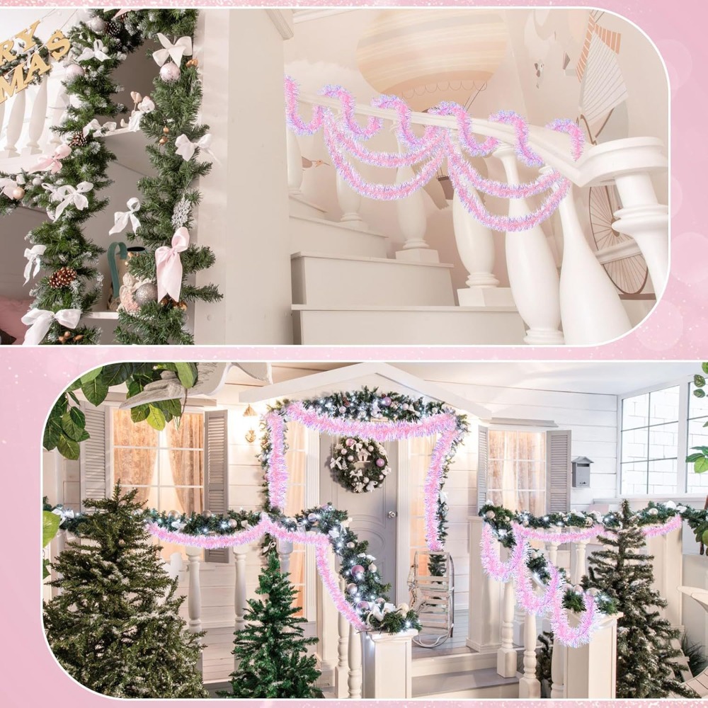 2M/9CM 크리스마스 장식 스트립 다채로운 스트립 D - Tinsel Garland Decoration 리뷰 및 가격
