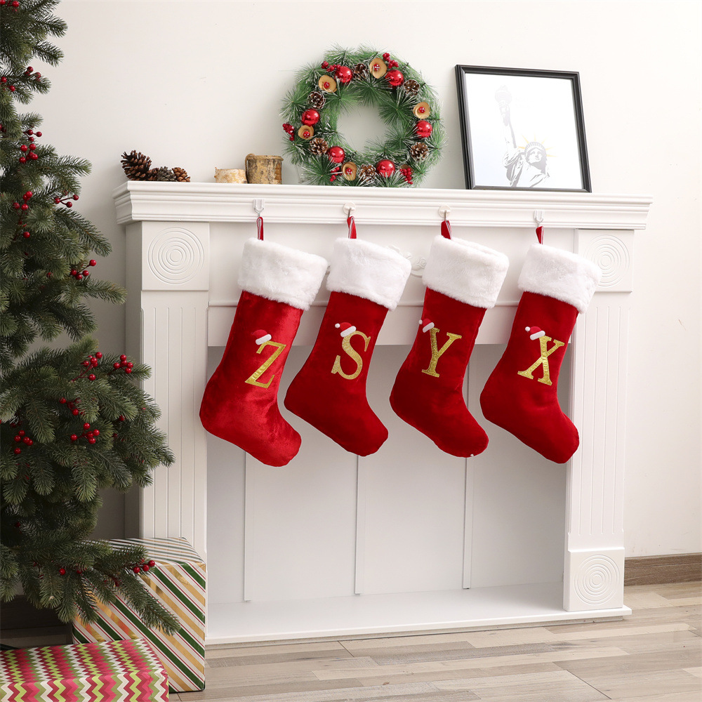 새로운 크리 에이 티브 알파벳 크리스마스 스타킹 선물  - Christmas Stocking Hanging 리뷰 및 가격