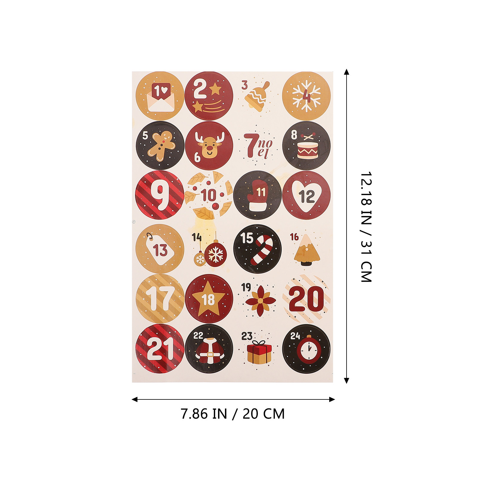 10 시트 크리스마스 장식 라운드 데칼 파티 용품 컬러 - Advent Calendar Gift 리뷰 및 가격