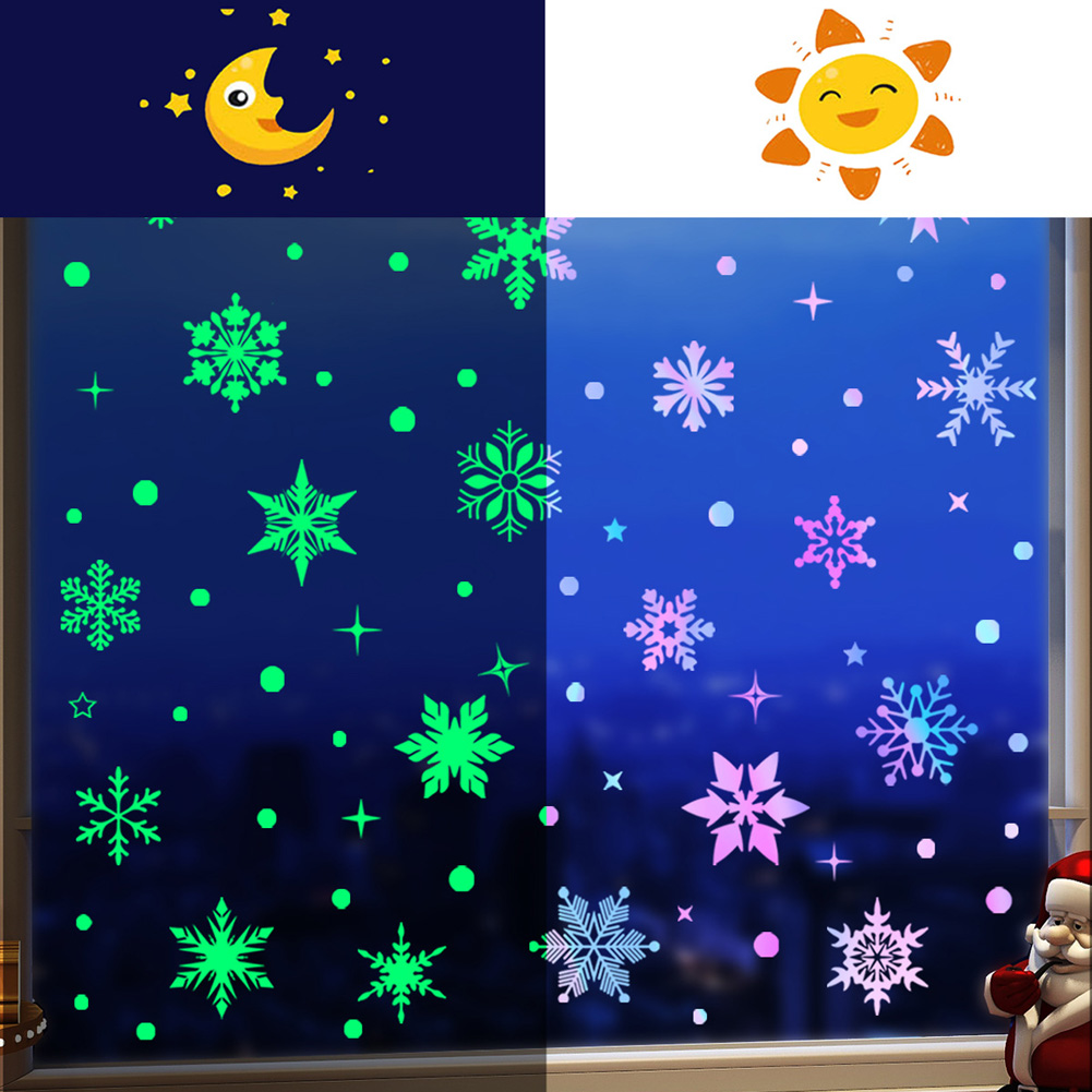 다채로운 빛나는 눈송이 벽 스티커 크리스마스 유리창 홈 - Snowflake Window Decal 리뷰 및 가격