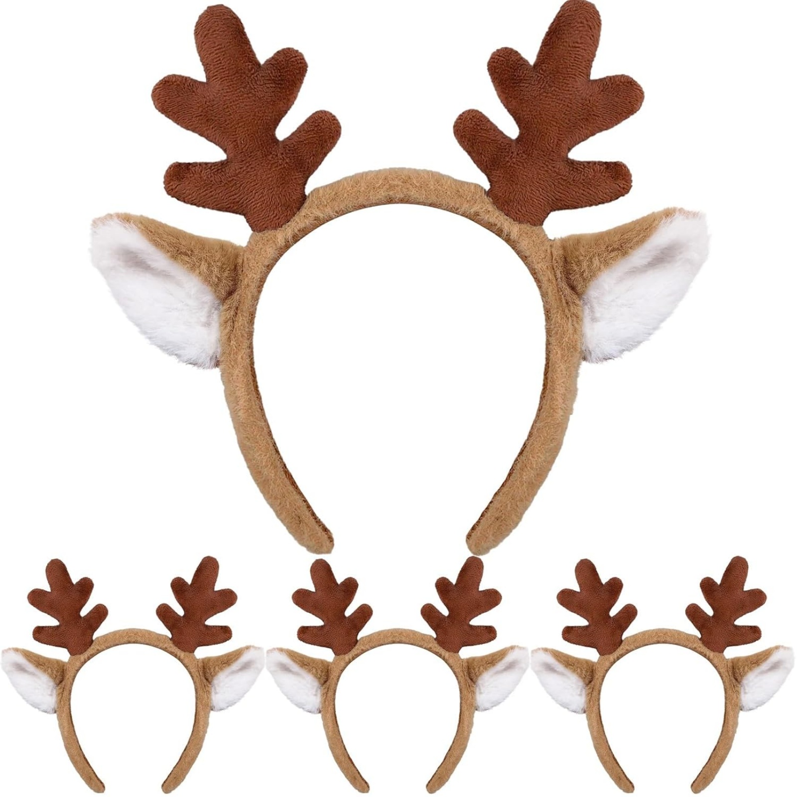 1개 크리스마스 순록 뿔 머리띠 - 귀가 달린 플러시  - Reindeer Antlers Headband 리뷰 및 가격