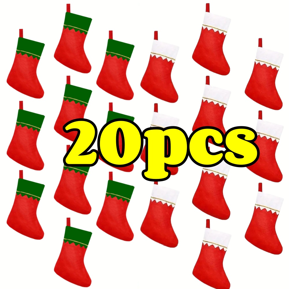 12pcs 레드 펠트 크리스마스 스타킹 벽난로에 대 한 - Christmas Stocking Hanging 리뷰 및 가격